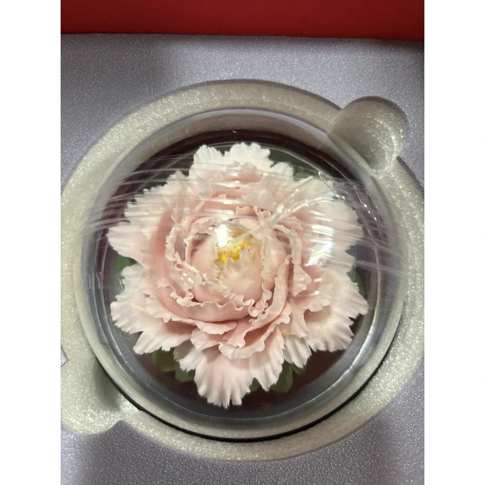 handcrafted pink ceramic peony passive essential oil diffuser
